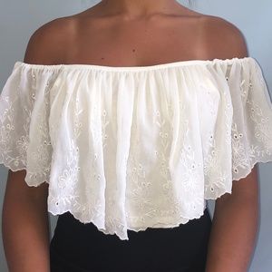Forever 21 | White Off the Shoulder Crop